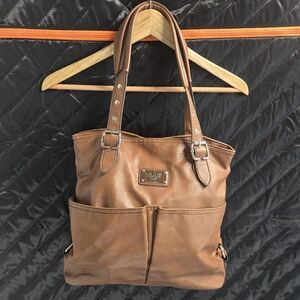 Relic Hobo Handbag Brown Faux Leather Brown Tote Shoulder Bag